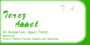terez appel business card